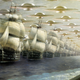 Illustration for article titled Spaceships and lightsabers, as envisioned by the Great Masters!